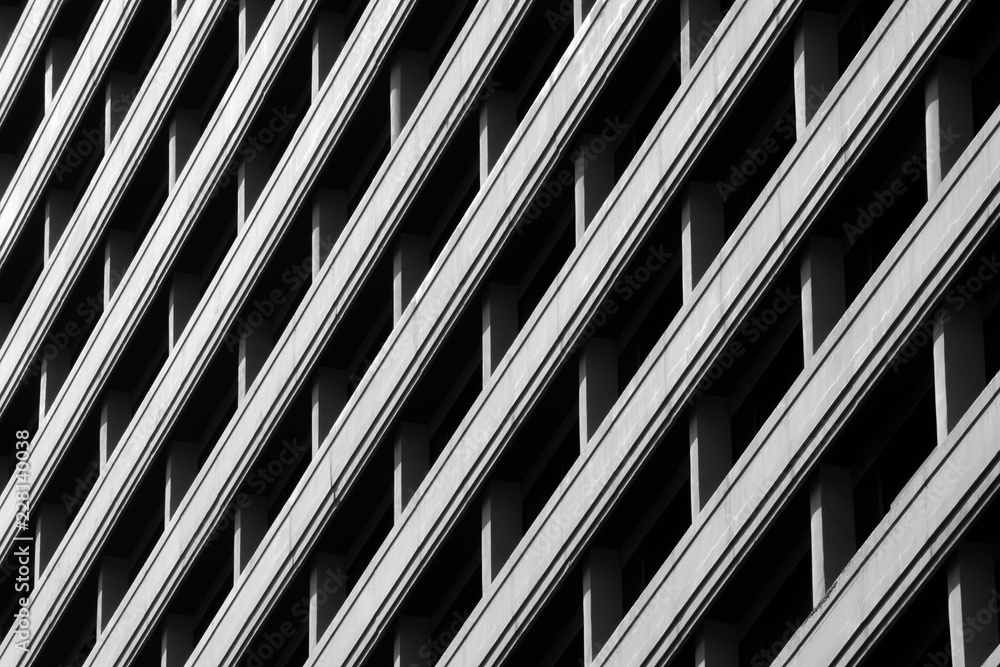 Pattern of the Multi-Storey Building Windows and Balcony. - monochrome Pattern of the Multi-Storey Building Windows and Balcony. - monochrome