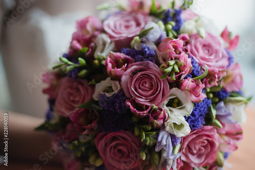 bouquet of roses, the bride's bouquet, bride holds a bouquet