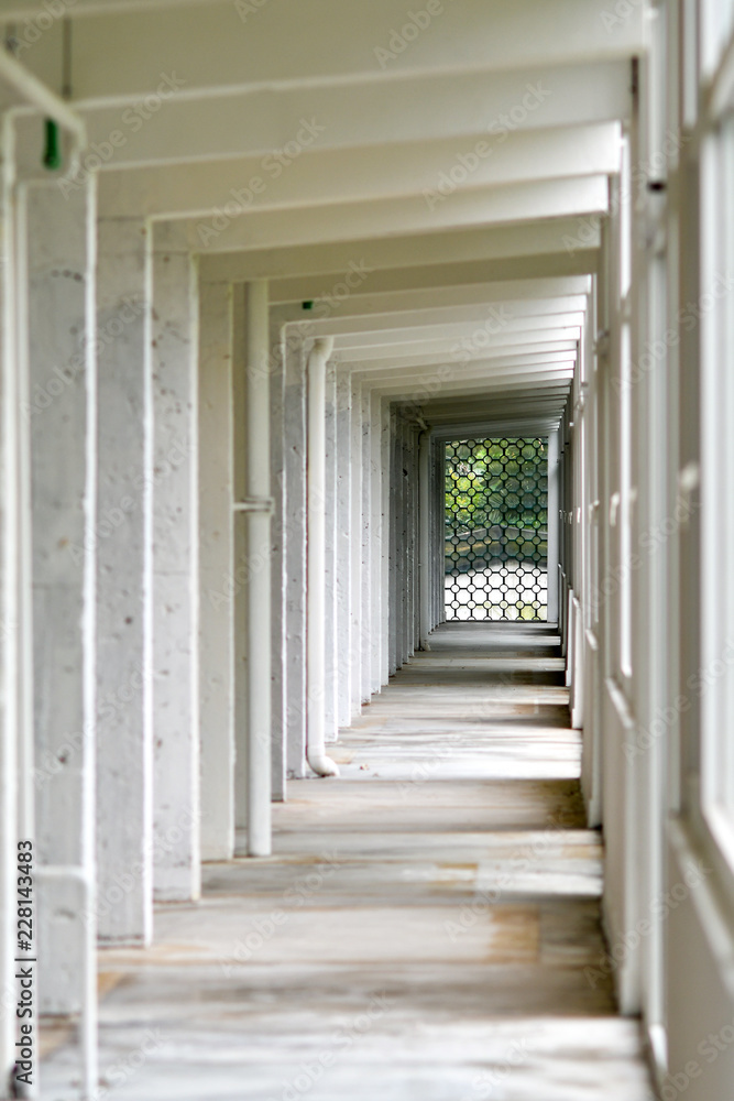 Perspective of pillars and windows Perspective of pillars and windows