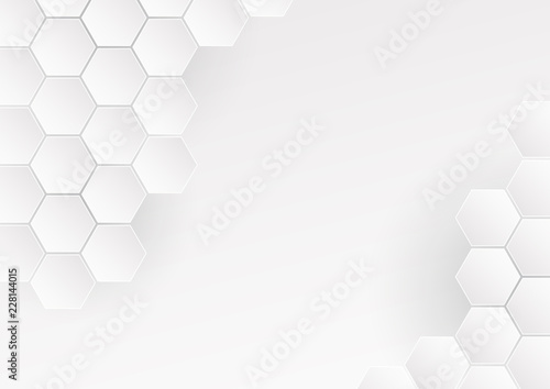 White light octagon honeycomb background