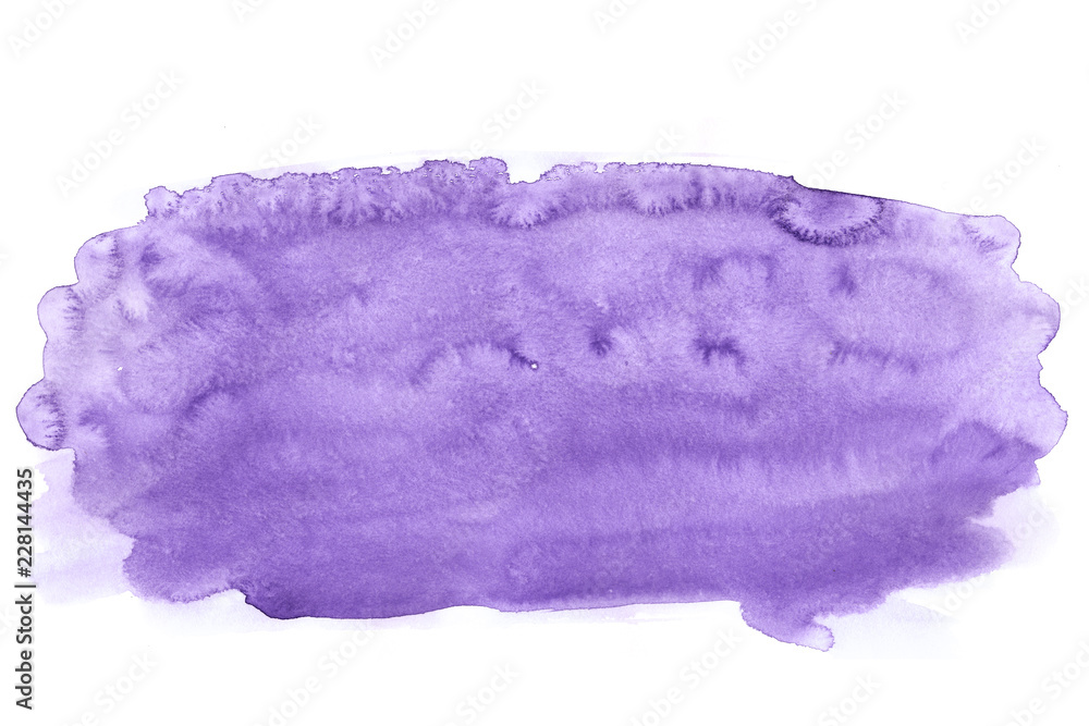 Purple watercolor splash background isolated on white. Modern art. Exotic print. For postcard, book, leaflet, invitation card, poster, frame, textile, paper design. Hand drawn. Paper texture. Purple watercolor splash background isolated on white. Modern art. Exotic print. For postcard, book, leaflet, invitation card, poster, frame, textile, paper design. Hand drawn. Paper texture.