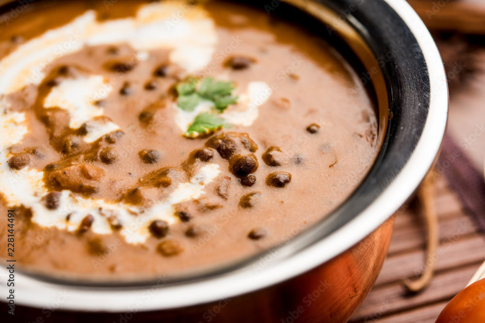 Dal makhani / makhni is a popular dish from India. Made with ingredients like whole black lentil, butter and cream. Served with Naan/roti and rice Dal makhani / makhni is a popular dish from India. Made with ingredients like whole black lentil, butter and cream. Served with Naan/roti and rice