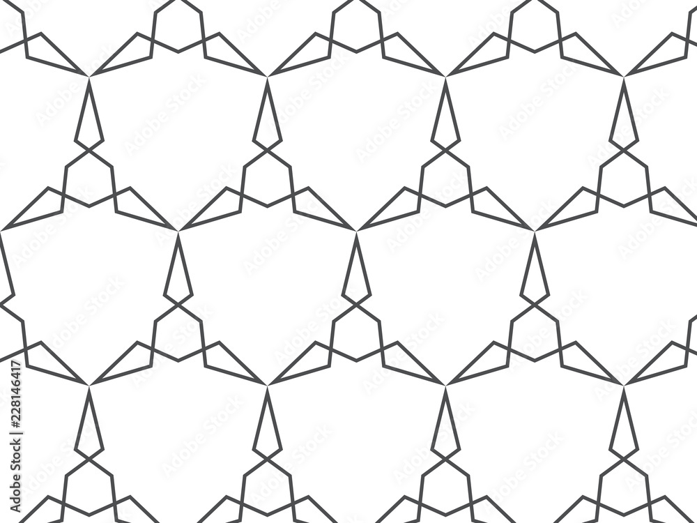 Fototapeta premium Repeating star shape vector pattern