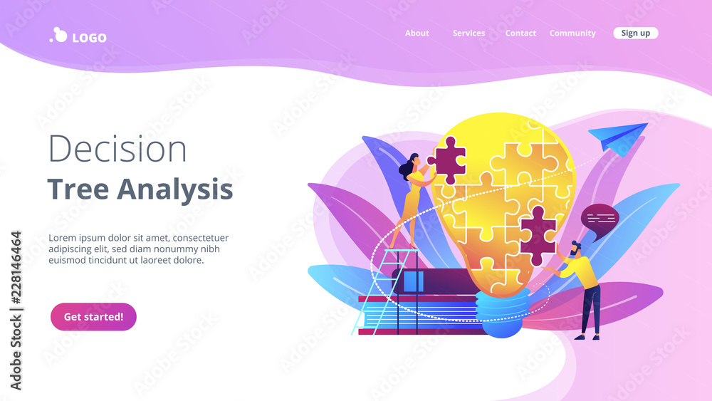 Naklejka premium Vision statement concept landing page.