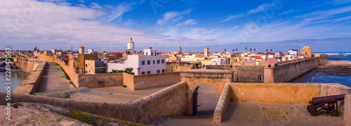 Panorama Portuguese fortress of El Jadida city in Casablanca-Settat, Morocco. photo