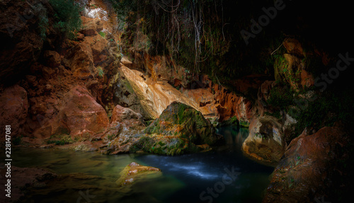 Imouzzer Cascades at winter - Waterfall near Agadir, Morocco. photo