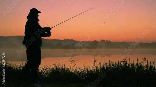 Silhouette of Fisherman