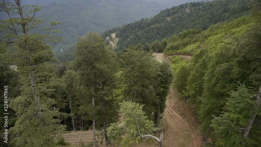 Aerial View of beautiful mountain and beautiful forest Aerial View of beautiful mountain and beautiful forest