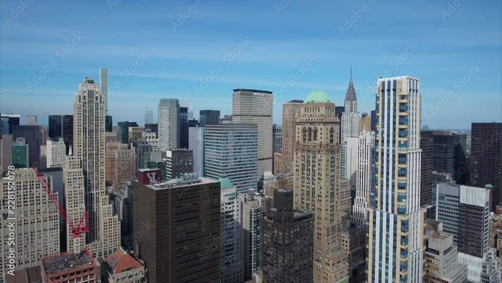 Aerial of Architecture and Cityscape in New York City Aerial of Architecture and Cityscape in New York City