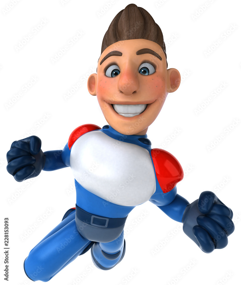 Fun modern superhero - 3D Illustration Fun modern superhero - 3D Illustration