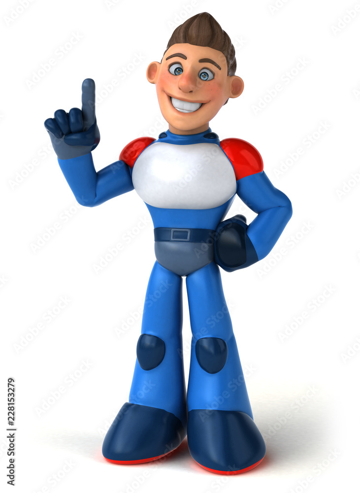 Fun modern superhero - 3D Illustration Fun modern superhero - 3D Illustration