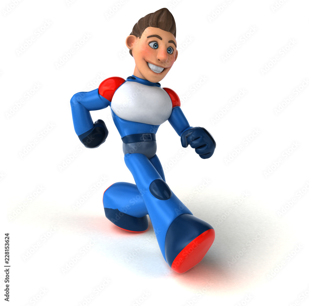 Fun modern superhero - 3D Illustration Fun modern superhero - 3D Illustration