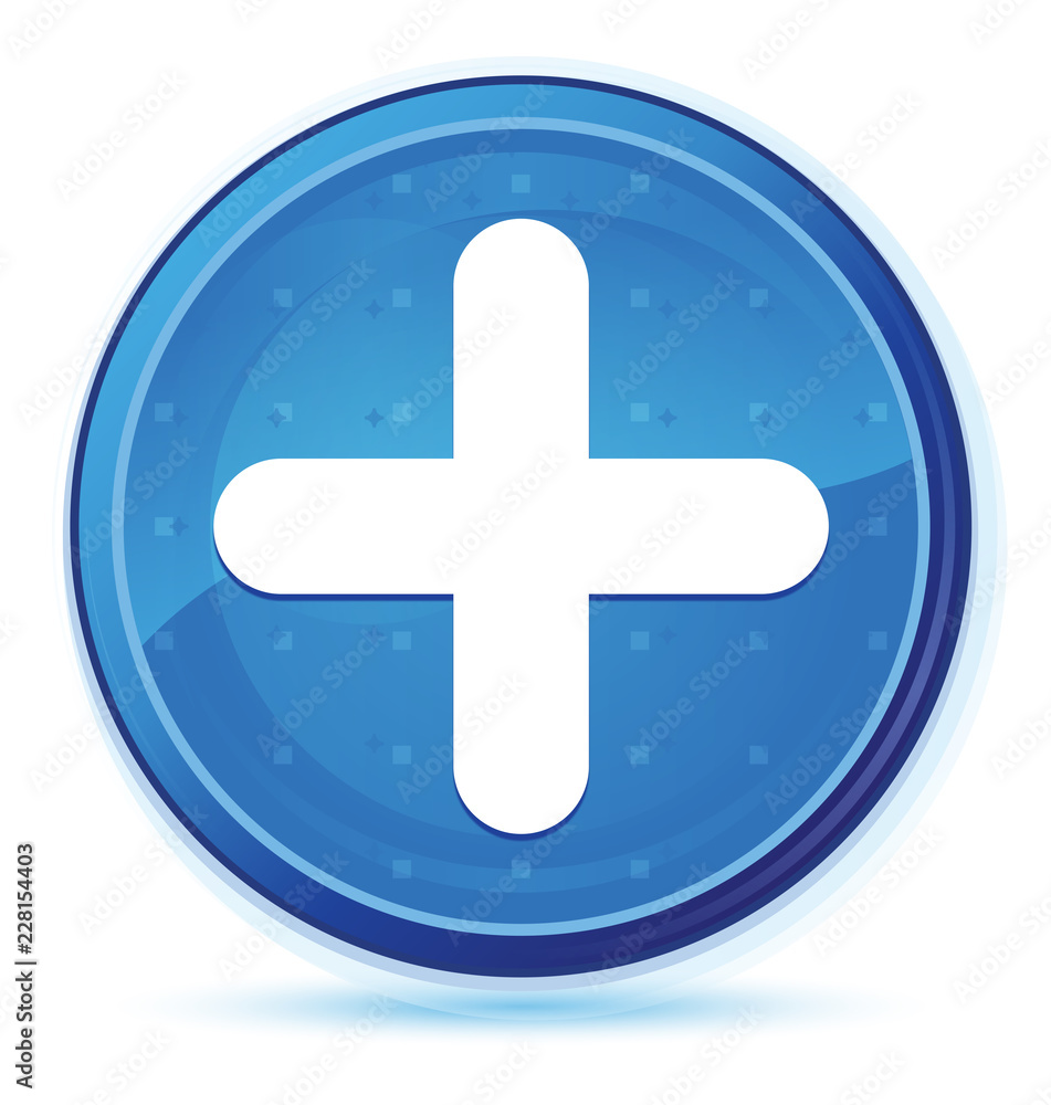 Obraz premium Plus icon midnight blue prime round button