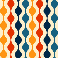 Fototapete Retro-Muster Buntes nostalgisches Retro-Muster Design  © Vilmos