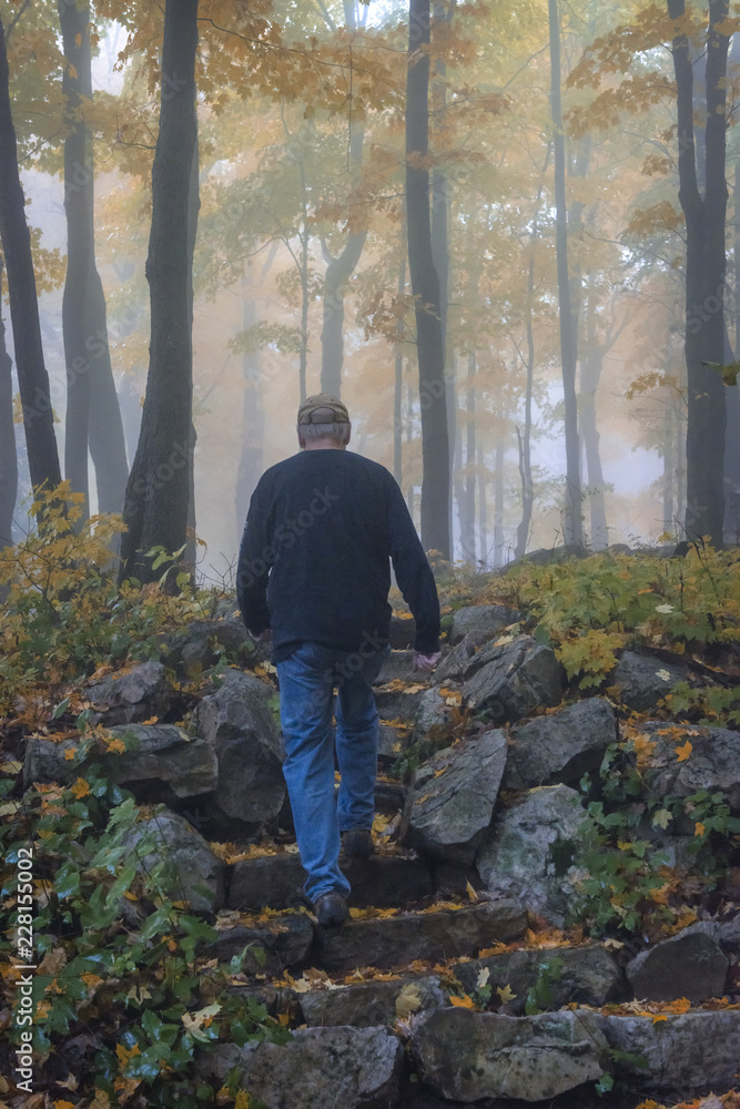 Hiking in the Fog Hiking in the Fog