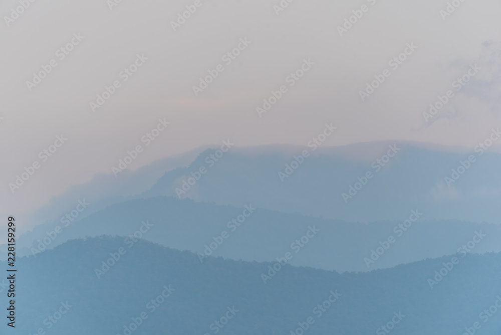 The mountains after sunset background nature