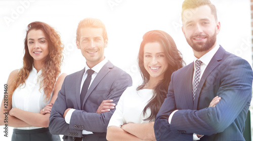 group of smiling business people