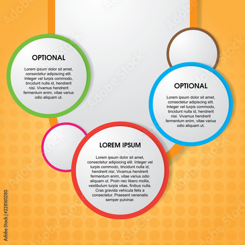 Modern design circle template. For infographics, banner or website.