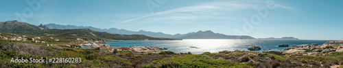 Panoramic view of Calvi Bay in Corsica