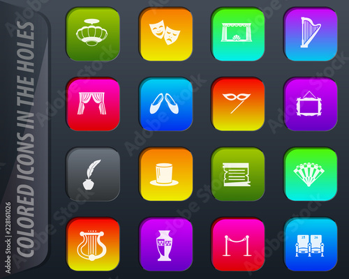 Theater icons set
