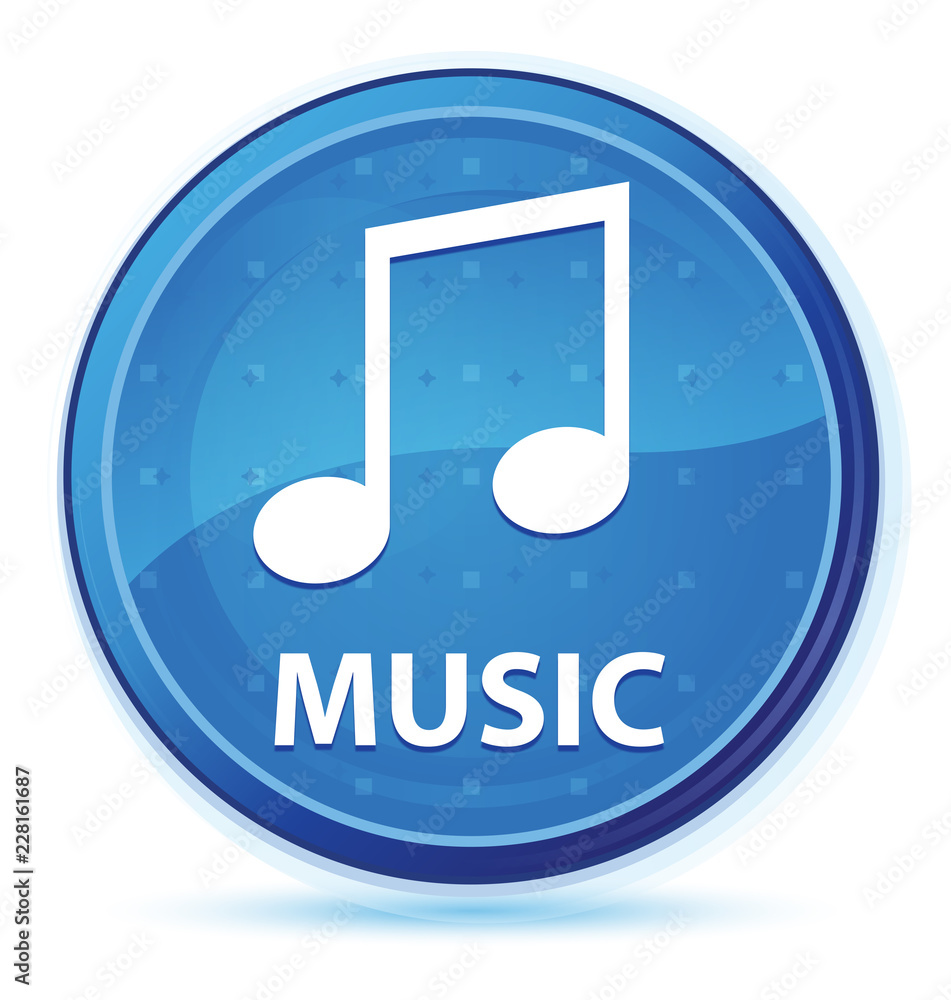 Music (tune icon) midnight blue prime round button Music (tune icon) midnight blue prime round button