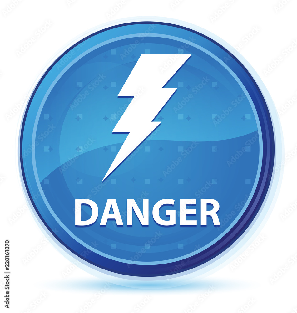 Danger (electricity icon) midnight blue prime round button Danger (electricity icon) midnight blue prime round button