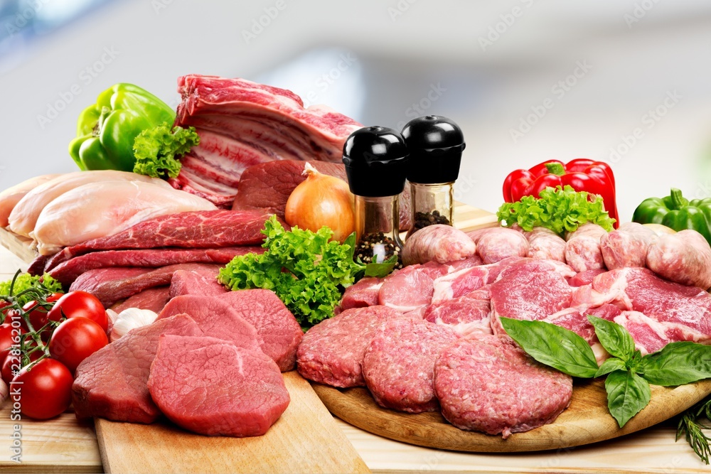 Fresh Raw Meat Background on background Fresh Raw Meat Background on background