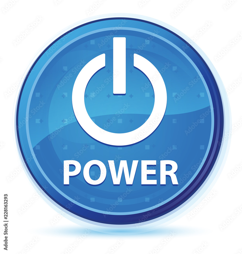Power midnight blue prime round button Power midnight blue prime round button