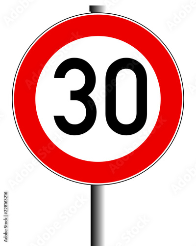 Schild 30 Km/h