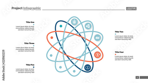 Five steps process chart slide template. Business data. Option, strategy, design. Creative concept for infographic, presentation, report. Can be used for topics like production, insurance, planning.