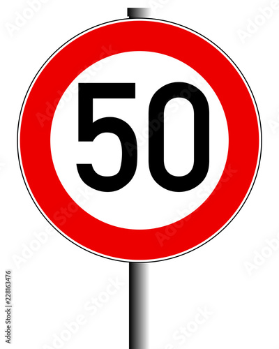 Schild 50 Km/h photo