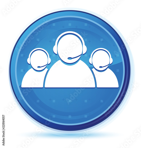 Customer care team icon midnight blue prime round button