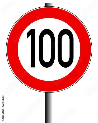 Schild 100 Km/h 