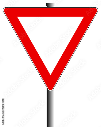 Schild Vorfahrt gewähren 