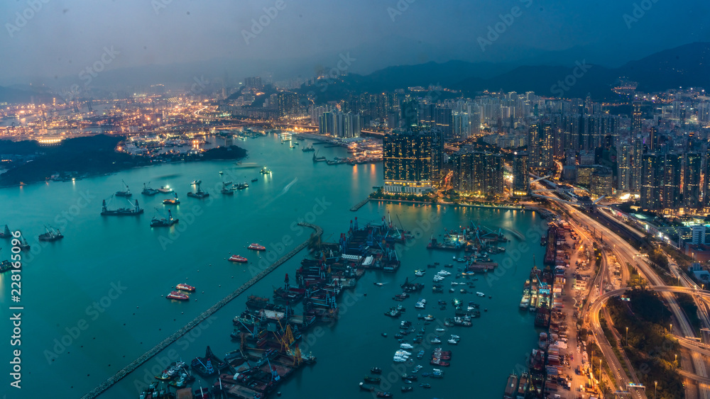 International Business Container Commodity Vessel Sea Ports In Hong Kong On October 9, 2018