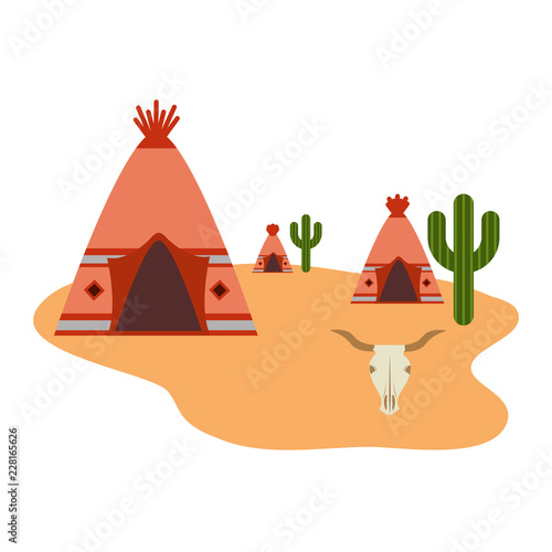 teepee community native american cactus desert