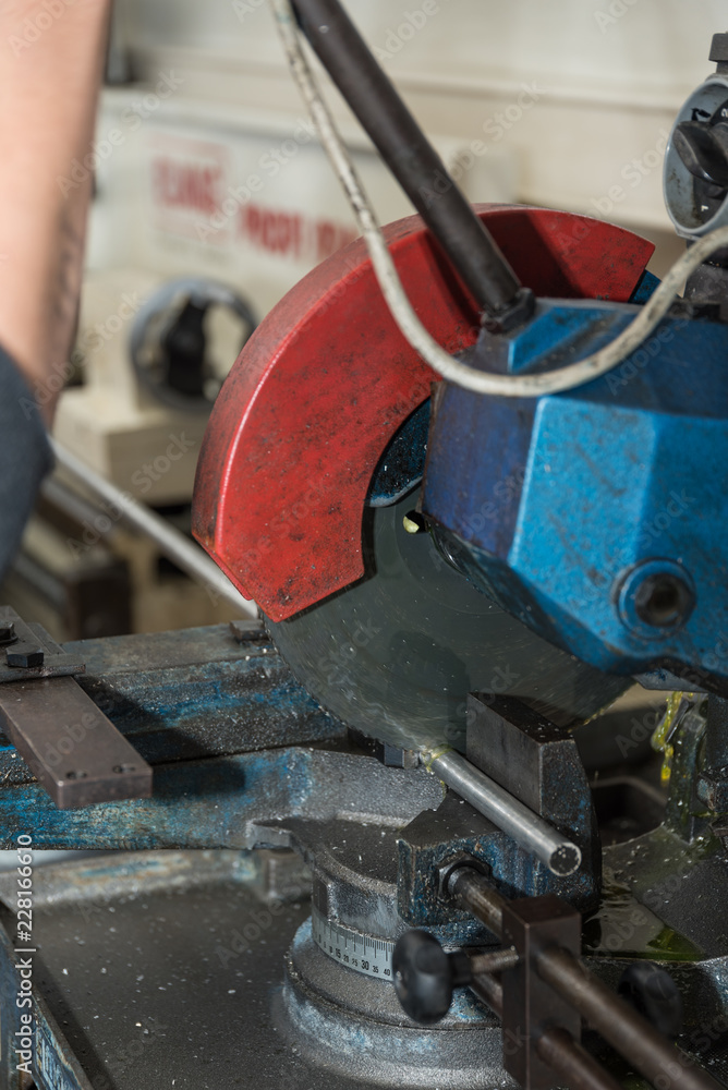 Craftsman with metal circular saw Craftsman with metal circular saw
