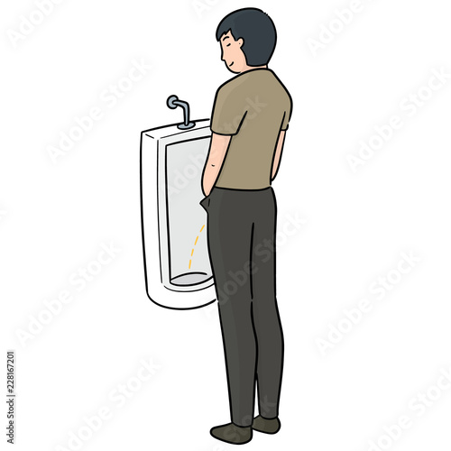 vector of man peeing