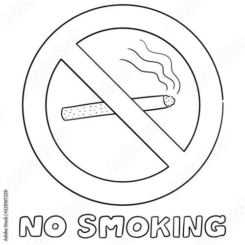 vector set of no smoking sign