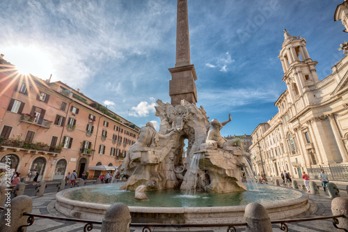 Navona square with 4 rivers fountain - Rome photo