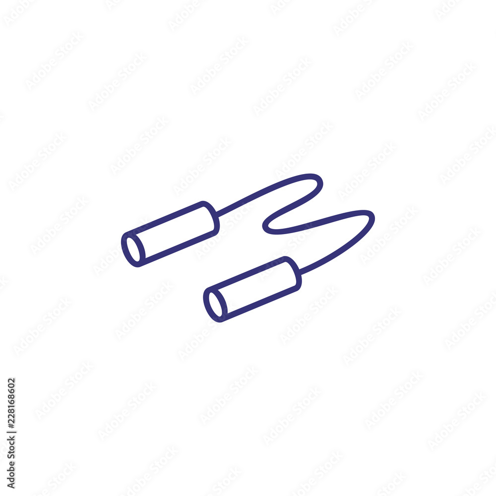 Jump rope line icon. Sport, fitness, active lifestyle. Sport concept. Vector illustration can be used for topics like sport, fitness, sports equipment