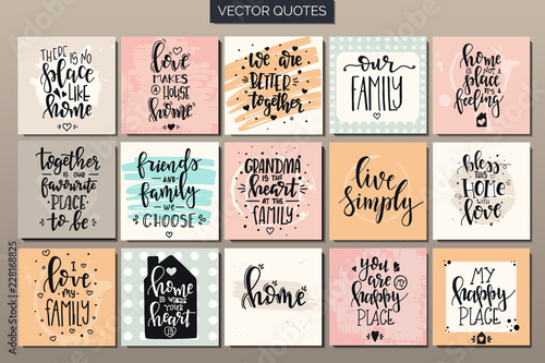Hand drawn typography posters set. Conceptual handwritten phrases T shirt hand lettered calligraphic design. Inspirational vector