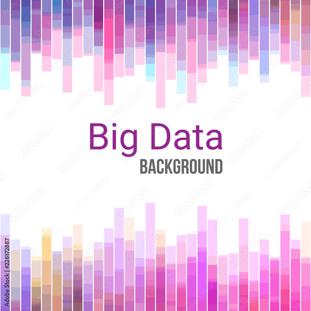 Big Data charts. Colorful abstract geometric business background