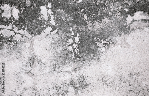 Old aged gray cement textured with dust. Grunge, abstract background.