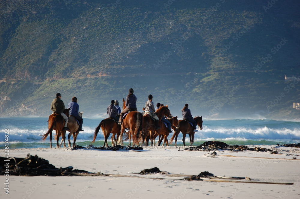 Horse riders at the beach, South Africa, Cape Town