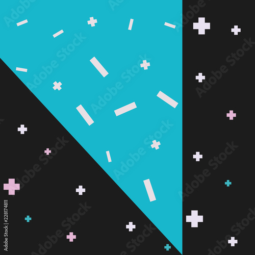 plus and minus sign abstract memphis background