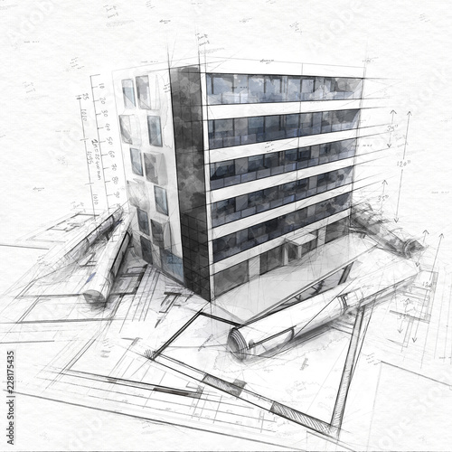 Architecture concept sketch