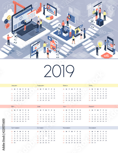 Technology, VR and automation calendar 2019