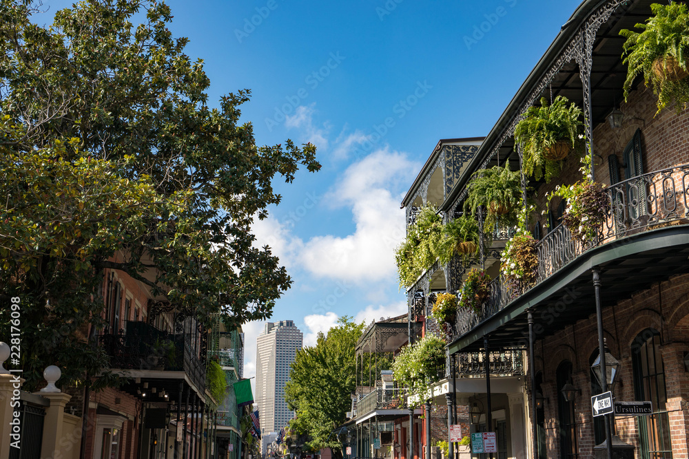 Naklejka premium The beautful French Quarter in New Orleans, Louisiana