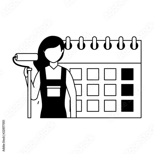 repair woman calendar labor day